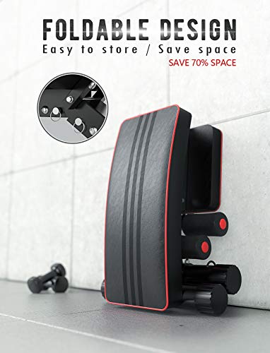 Dripex Adjustable Folding Weight Bench (2021 Upgraded Version), 330lbs Capacity Decline Incline Bench Press Workout Bench for Strength Training Home Gym