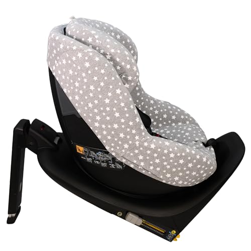 Miniatura 2 de Jyoko Kids Funda De Algodón Para Silla De Coche Compatible Con Maxi Cosi Pearl 360 Y Mica Pro I-Size White Star