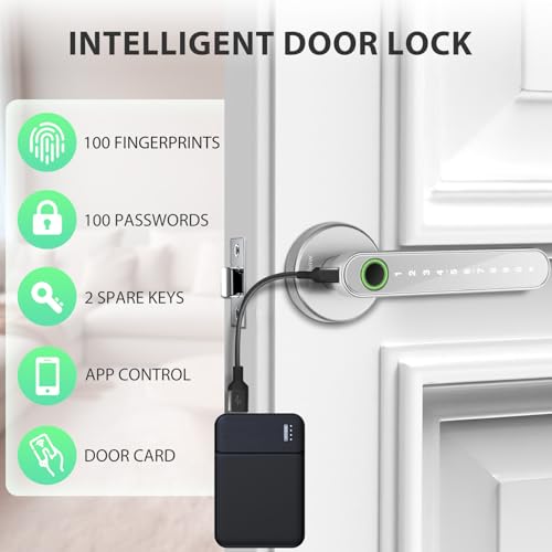 image for Evanshow Smart Door Lock with Knob, Keyless Entry Door Locks with Hand