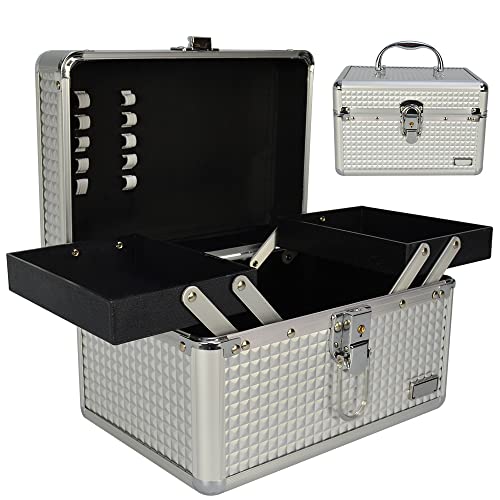 Maleta Maquiagem e Joias Frasqueira Prata CBRN19199