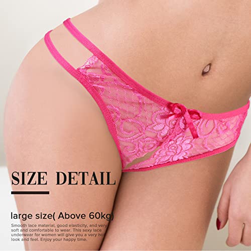 7 Pieces Women Thongs Thin Ropes Panties Transparent Thong T Shape Pants See Through Panties Breathable Underwear for Women2