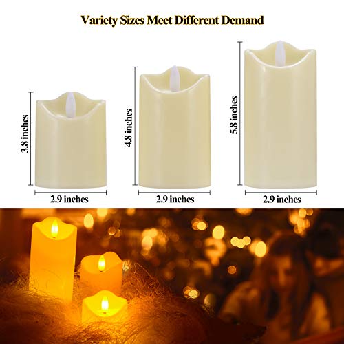 PChero - Candele a pilastro a batteria, 3 pezzi