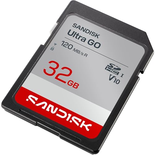 Image of SANDISK 32GB Ultra Go SD Card UHS-I, Up to 120MB /s Read Speed, Full HD Video Recording, Memory Card for DSLR and Mirrorless Camera, 10-Year Warranty
