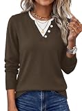Quiet Luxury Clothes Princess Diana Sweater Early Fall Fashion Tops Brown L