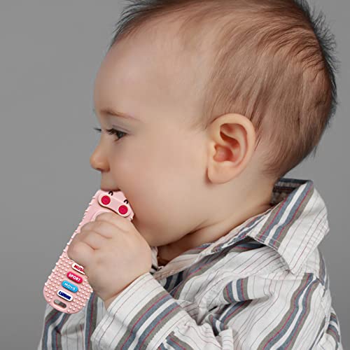 Funny And Safe Tv Remote Controller Shaped Silicone Teething Toy And Chew Toy For Babies (Teether Toy01) #TOP3