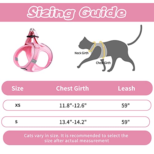 Cat Harness And Leash Escape Proof,Soft Adjustable Kitten Vest Harness For Walking Reflective Easy Control Pet Harness For Cat Small Dog Puppy #TOP6