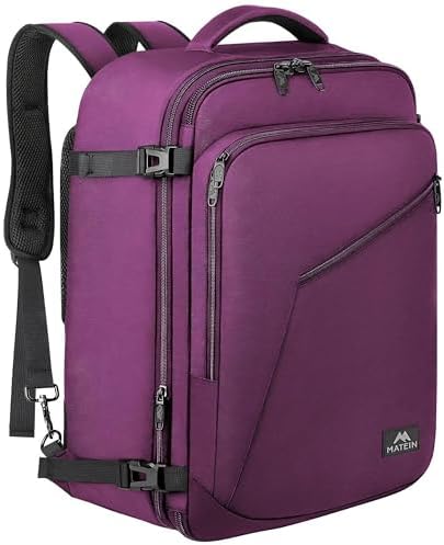 MATEIN 40x30x20 Handgepäck Damen, Handgepäck Rucksack Reisetasche Medium | Business Arbeit Frauen Expandable Wasserabweisend Lightweight Cabin Bag, Violett