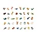 Janod Minikids World Puzzle-40 FSC Wood Magnets-1 Poster Included-Educational Game-Baby Animal Magnets-24 Months +, J05468, Multicolor