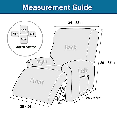 Funda para sillón reclinable elástica que no se mueve y protege el sofá 8