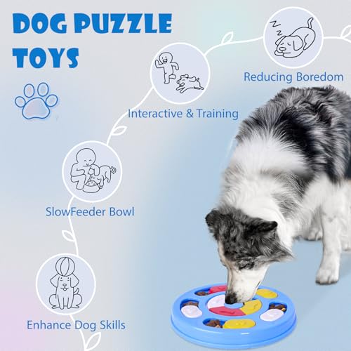 Hundespielzeug Intelligenz, Intelligenzspielzeug für Hunde, IQ-Training, waschbar, Intelligenzspielzeug für Hunde, waschbares Hundeleckerli-Spielzeug, Hundespielzeug für Welpen und Katzen (Himmelblau)
