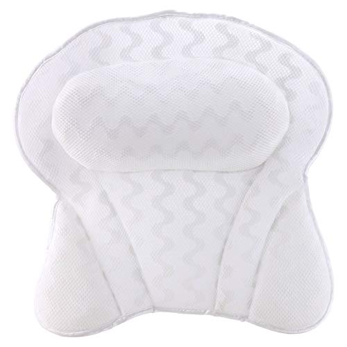 Bath Pillow for Shower Spa Bathtub Headrest Back Head Neck Support Cushions, Comfortable and Soft