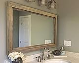 Farmhouse Framed Wall Mirror, 20 Stain Colors - Large Framed, Mirror, Rustic Home Decor, Vanity...