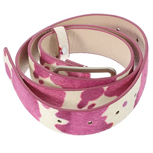 GALPADA Cow Print Adjustable Belt for Women Pu Western Style for Jeans and Casual Outfits Lightweight Fashion Accessory for Daily Wear