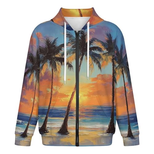 Key West Florida Conch Republic Men's Hoodies with Zipper Lightweight Long Sleeve Casual Sweatshirts4