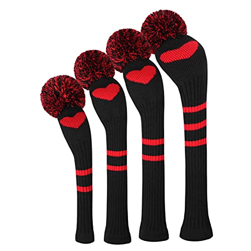 Couvre club de golf en tricot Scott Edward pour driver et bois de parcours, lot de 4 pièces