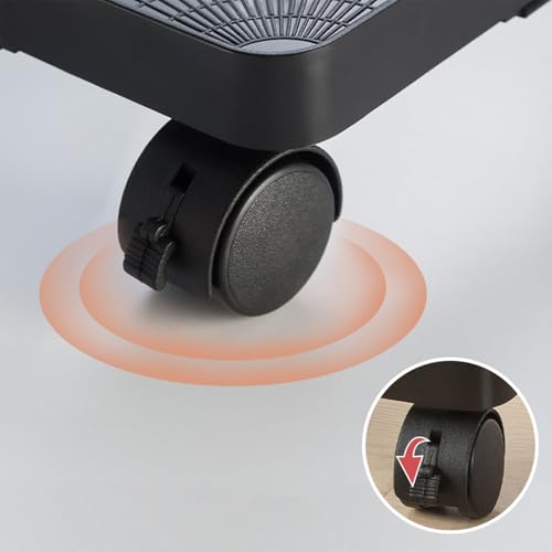 Soporte para torre de PC con ruedas, ajustable para debajo del escritorio, soporte móvil para torres de juegos (negro) miniatura 5