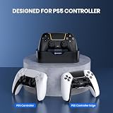 NEWDERY Stacja ładująca do kontrolera PS5, szybka stacja ładująca do kontrolerów Playstation 5, zamiennik pojedynczego stojaka ładującego, czarna