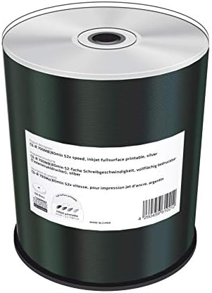 CD-R 700MB|80min 52x Write Speed, Silver, Full Surface Printable ...