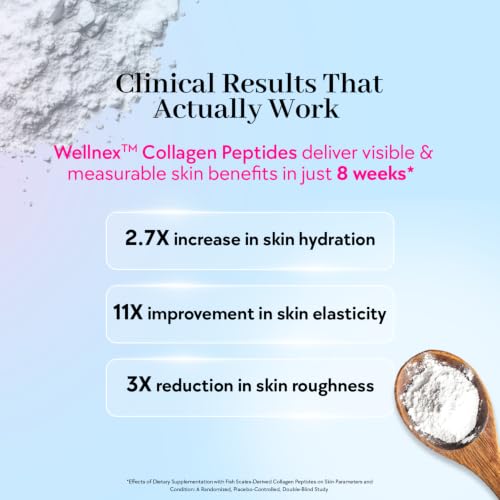 Image of Chicnutrix Marine Collagen Supplements Powder for Women & Men | 8000mg Japanese Wellnex Marine Collagen Peptides, AstaReal Astaxanthin | Zero Sugar, Fast Absorption & No Fishy Aftertaste | Mango Flavour, 25 Servings
