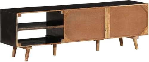 Miniatura 5 de Armario de TV, armario de TV de esquina de madera, mueble de TV para sala de estar, gabinete de TV de perfil bajo, adecuado para dormitorio, sala de