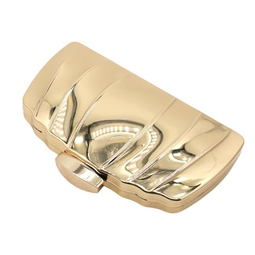 Image of Women Sparkly Clutch Purse Unique Metallic Evening Bag Metal Box Handbag Purse Wedding Party Clutch Shoulder Bag