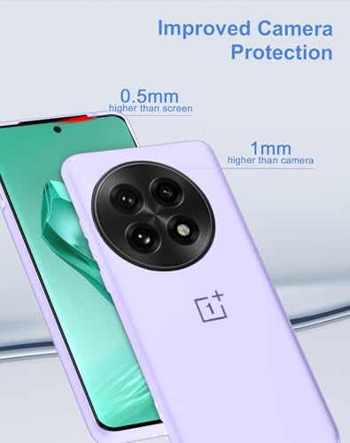 Image of MOBILOVE Back Cover Case for OnePlus 13 5G | Pure Liquid Soft Matte Silicone Case with Logo and Comes with Camera and Screen Protection Back Cover for OnePlus 13 5G (Purple)