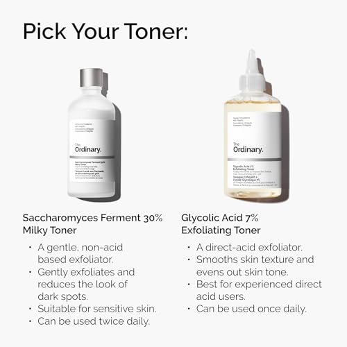 Image of The Ordinary Saccharomyces Ferment 30% Milky Toner, Exfoliating and Hydrating Toner for Smoother, Brighter Skin, 100ml