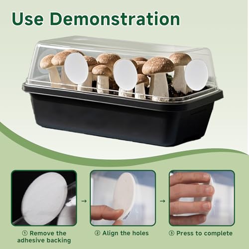 Image of 24-Pcs 3 inch Monotub Adhesive Filter Disks - 2mm Thick Monotub Filter Discs for Mushroom Growing Supplies - Replacement Filter Pads for Monotub Filters and Fruiting Chambers