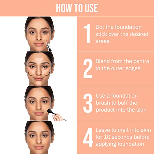 Image of NY Bae Almond Oil Infused Foundation, Concealer, Contour, Color Corrector Stick For Fair Skin - Runway Range - Backstage Styling in Ivory 08