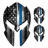 Thin Blue Line Molon Labe Spartan Helmet Gladiator Decal Come and Take it Police Fallen Officer Yeti Truck Car Van Window Vinyl Sticker