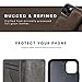 PEGAI Personalized 100% Leather Wallet Case for iPhone 7/8, with Card Holder, Screen Protector, Handmade, Protective, Magnetic, Wallet Phone Case | McLean Chestnut