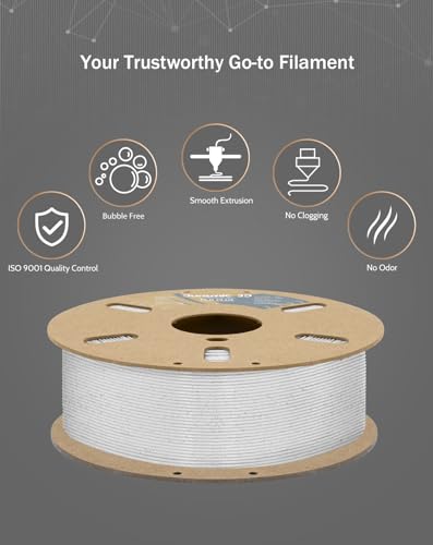 Image of DURAMIC 3D PLA+ Printer Filament 1.75mm PLA Plus Neatly 2Kg Spools | PLA Pro Tougher and Stronger, Dimensional Accuracy Probability + /- 0.02mm 2Pack Marble