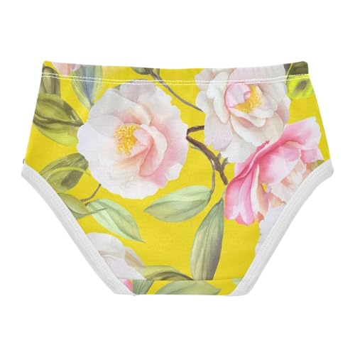 Camellia Orchid Flowers Pink Girls Underwear Toddler 2t Cotton Panties Little Girl Animal Briefs Girls Undies2