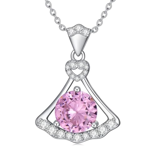 Collier en forme d'éventail en argent et tourmaline pour le quotidien