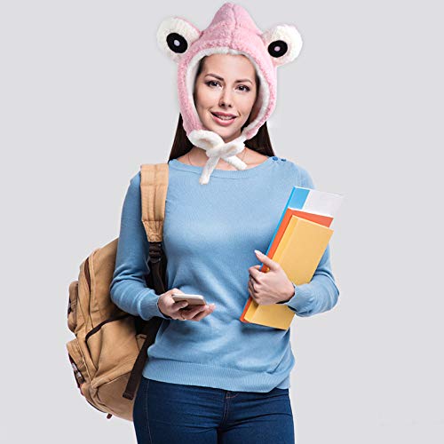 KESYOO Chapéu de Sapde Pelúcia EngraçadAnimal Chapéu SapCapacete CmpletChapéu derelha Chapéu de Esqu