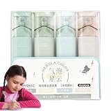 Juego de 4 rotuladores de colores pastel con purpurina para escritura, diarios, álbumes de recortes, proyectos de arte, papelería de colores brillantes para estudiantes