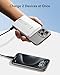 ESR for MagSafe Power Bank, Kickstand 10,000mAh MagSafe Portable Charger, Qi2 Certified 15W Fast Battery Pack with LED Display, 27W USB-C MagSlim Charger with Cable for iPhone 16/15/14/13/12, White
