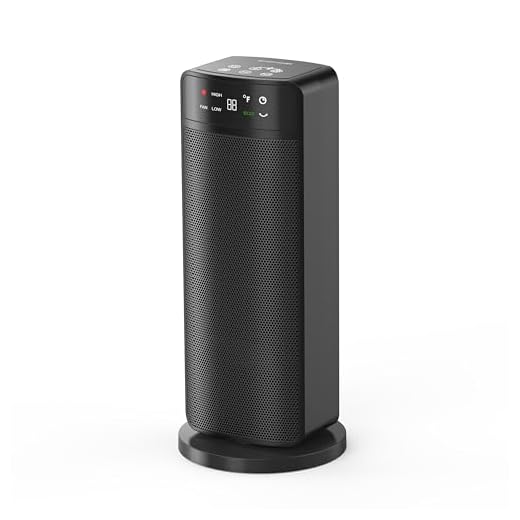 1500W Space Heater, Portable Electric Heater Heat Up 200 Square Feet for Indoor Use Office Garage, Rapid PTC Ceramic Heating with Remote, Digital Thermostat, 24H Timer, Multiple Safety Protection