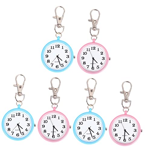 Montre infirmière rose Mikikit montre de poche mini pour étudiants montre clé unisexe