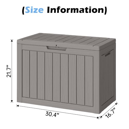 Image of Outdoor Storage Box Waterproof, 45 Gallon Deck Box for Patio Storage