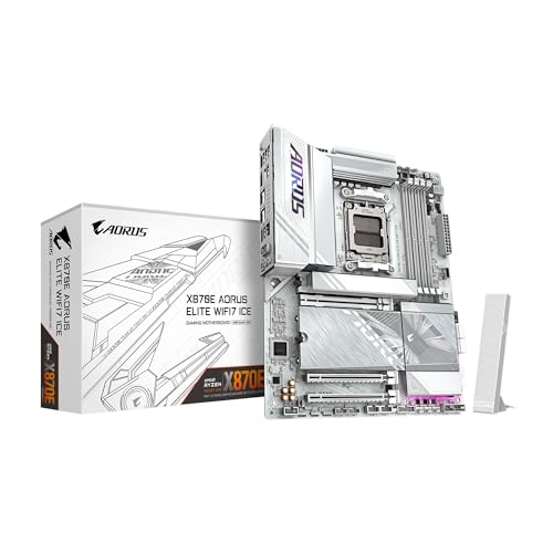 Image of GIGABYTE X870E AORUS Elite WIFI7 ICE AMD AM5 LGA 1718 Motherboard, ATX, DDR5, 4X M.2, PCIe 5.0, USB4, WIFI7, 2.5GbE LAN, EZ-Latch, 5-Year Warranty