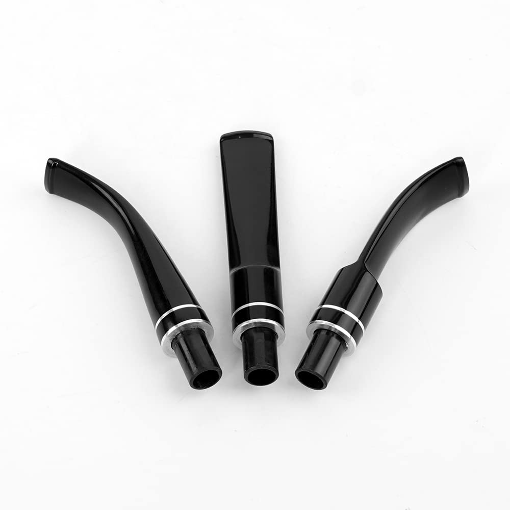 MUXIANG Rohrstiel-Ersatz, gebogenes Sattel-Mundstück, Kombination, Doppelring, Dekoration, passend für 9 mm Kohlefilter BE0042/52/67