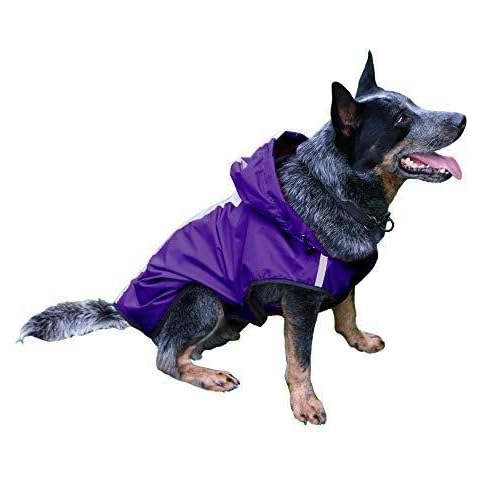 sengupets Waterproof Dog Raincoat with Reflective Stripes Cover