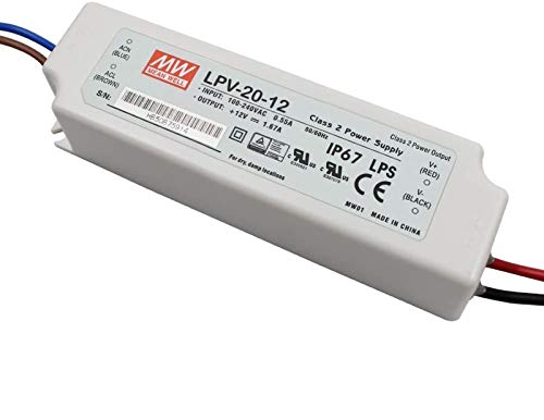 Ul Certified Mean Well Lpv Series Power Supply Driver Transformer Lpv-20-12 Water Proof 12V Output Voltage 20 Wattage #TOP21