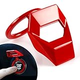 SINGARO Universal Engine Start Stop Button Cover, Car Power Control Zinc Alloy Trim, One Button Start Cover Interior Accessories（Red）