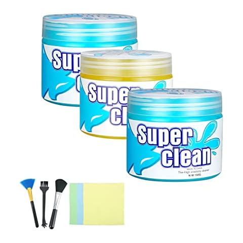 HIIXHC Car Cleaning Gel, 3 Pack Clean Slime Universal Auto Dust Keyboard Cleaner Automotive Interior Cleaning Sticky Mud Detail Tools for Laptop, Car Vent, Home Office Cover