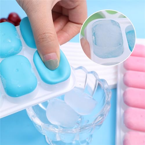 Moldes de silicona para cubitos de hielo, 4 piezas miniatura 5