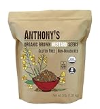 Anthony's Organic Brown Mustard Seeds, 3lbs, Gluten Free, Non GMO, Keto Friendly