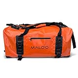 Malo’o Airtight Waterproof Adventure Duffle, Heavy Duty Submersible Dry Bag Duffel with Watertight Zipper and DryCore Technology, Waterproof Gear Bag, Orange