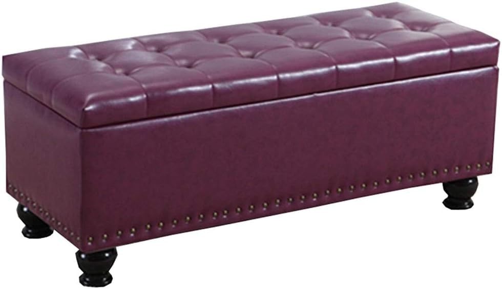 Banc à chaussures violet pour gagner de la place et ranger l'entrée
